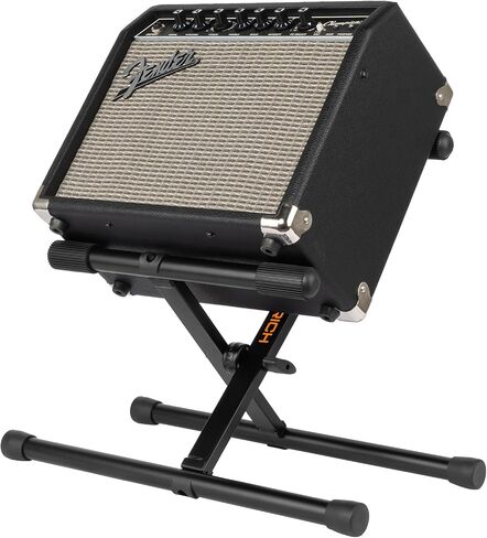 STRICH Folding Guitar Amplifier Stand, Low Profile Guitar Combo Speaker Stand, Dual X-Amp Stand, Fully Collapsible, Black in Saudi Arabia