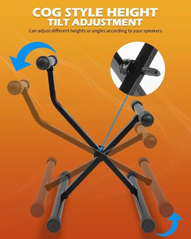 STRICH Folding Guitar Amplifier Stand, Low Profile Guitar Combo Speaker Stand, Dual X-Amp Stand, Fully Collapsible, Black in Saudi Arabia