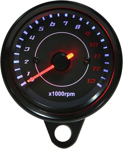 Motorcycle Electronic Tachometer, DC 12V Universal Motorcycle Electronic Tach Meter Gauge with LED Backlight Accessory in Saudi Arabia