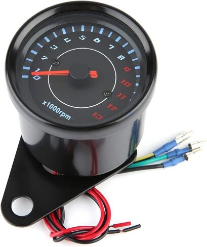 Motorcycle Electronic Tachometer, DC 12V Universal Motorcycle Electronic Tach Meter Gauge with LED Backlight Accessory in Saudi Arabia
