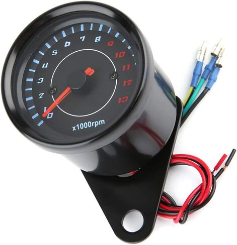 Motorcycle Electronic Tachometer, DC 12V Universal Motorcycle Electronic Tach Meter Gauge with LED Backlight Accessory in Saudi Arabia