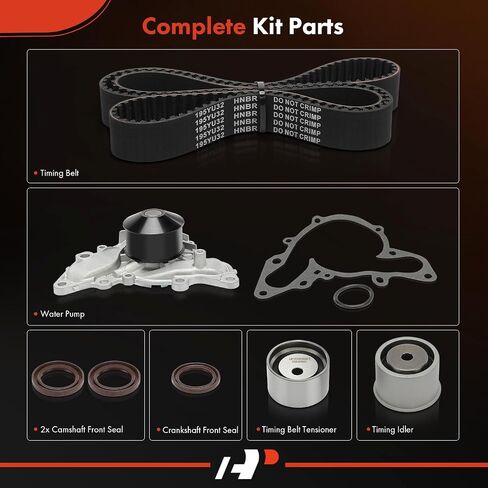 مجموعة حزام توقيت المحرك A-Premium مع مضخة مياه متوافقة مع Mitsubishi Diamante 2000-2003، Endeavour 2004-3.5L 3.8L in Saudi Arabia