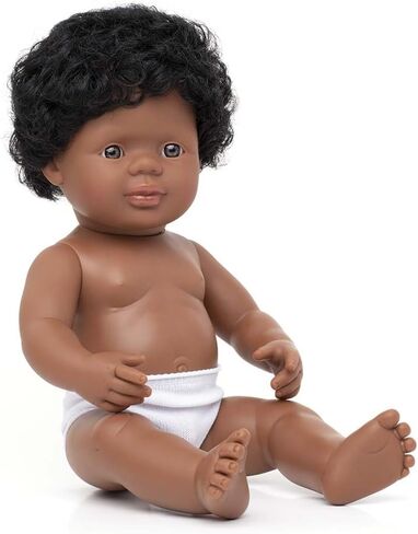 Miniland Educational Anatomically Correct 15" Baby Doll, Caucasian Boy, Brunette,Multi in Saudi Arabia