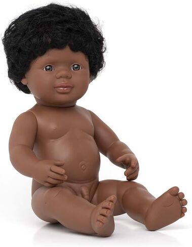 Miniland Educational Anatomically Correct 15" Baby Doll, Caucasian Boy, Brunette,Multi in Saudi Arabia