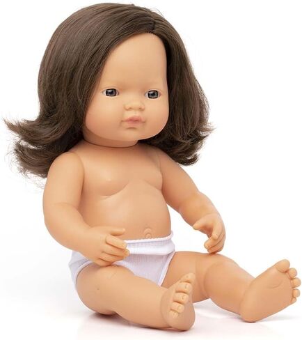 Miniland Educational Anatomically Correct 15" Baby Doll, Caucasian Boy, Brunette,Multi in Saudi Arabia
