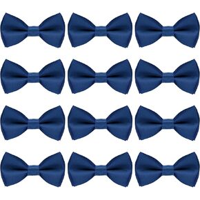 Pre-tied Kids Bow Tie Classic Solid Color Satin Bow Tie Adjustable Neck Bowtie for Kids Wedding Party in Kuwait