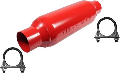 كاتم صوت Cherry Bomb M80250 مقاس 19 بوصة OAL، هيكل 13 بوصة، مدخل 2.5 بوصة، مخرج 2.5 بوصة in Kuwait