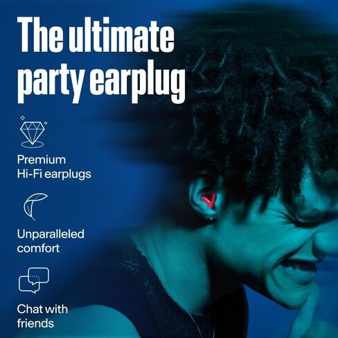 Alpine Tune Earplugs, Concert Ear Plugs for Noise Reduction, High Fidelity Music Quality, 19dB Hearing Protection with Crystal Clear Sound, Incl. 4 Sizes, For Parties, Raves, Festivals & Clubs, Black in Saudi Arabia