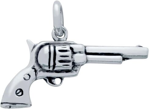 CloseoutWarehouse Sterling Silver Revolver Gun Charm in Saudi Arabia