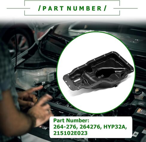 وعاء زيت المحرك من PartsFlow متوافق مع Kia Forte Hyundai Elantra Sonata Elantra GT Forte Soul Optima Forte5 Forte Koup استبدال 264-276، 215102E023 in Saudi Arabia