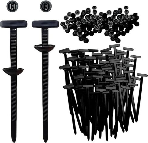 60PCS Nylon Universal Cable Tie Buckle, Heavy Duty Zip Ties for Car, Automotive Zipper Clips, Push Pin Clip Car Daily Repair, Snap-Fit Ziptie Bumper Retainer Fender Liner Door Panel Fastener in Saudi Arabia