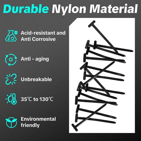 60PCS Nylon Universal Cable Tie Buckle, Heavy Duty Zip Ties for Car, Automotive Zipper Clips, Push Pin Clip Car Daily Repair, Snap-Fit Ziptie Bumper Retainer Fender Liner Door Panel Fastener in Saudi Arabia