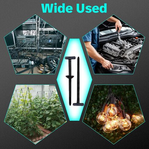 60PCS Nylon Universal Cable Tie Buckle, Heavy Duty Zip Ties for Car, Automotive Zipper Clips, Push Pin Clip Car Daily Repair, Snap-Fit Ziptie Bumper Retainer Fender Liner Door Panel Fastener in Saudi Arabia