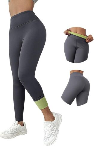 CHICME Fleece Lined Leggings Women 2025 Tummy Control Thermal Warm High Waisted Winter Yoga Pants with Pockets in Saudi Arabia