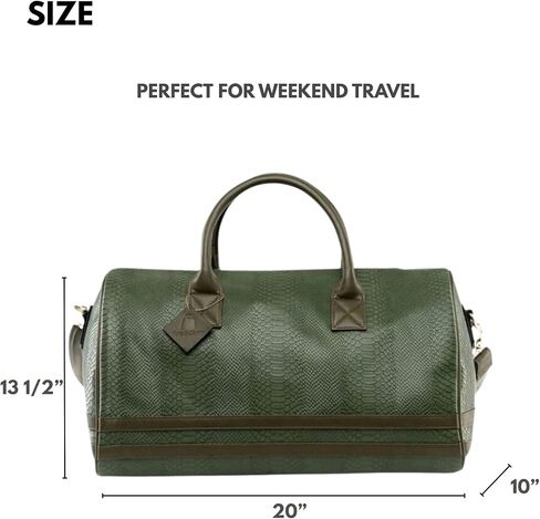 Tote&Carry Apollo 2 Vegan Leather Duffle Bag â€“ TSA-Approved Carry-On for Men & Women, Gold Hardware Weekender for Travel, Gym, or Overnight Use in Saudi Arabia