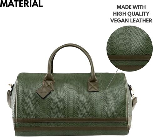 Tote&Carry Apollo 2 Vegan Leather Duffle Bag â€“ TSA-Approved Carry-On for Men & Women, Gold Hardware Weekender for Travel, Gym, or Overnight Use in Saudi Arabia