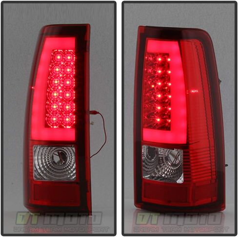 ACANII - For 1999-2002 Chevy Silverado 1500 2500 3500 99-06 GMC Sierra Red LED Tube Tail Lights Brake Lamps Left+Right in Saudi Arabia