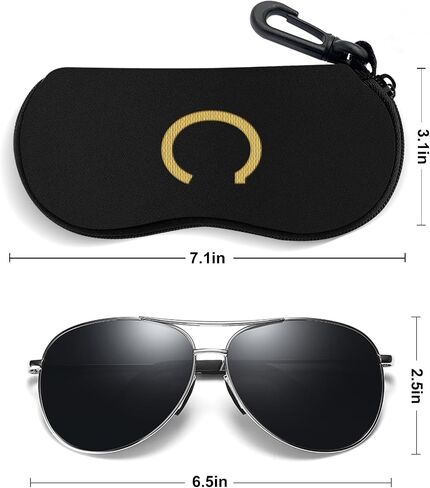 Sunglasses Soft Case, Ultra Light Portable Neoprene Zipper Glasses Case for Men Women in Saudi Arabia