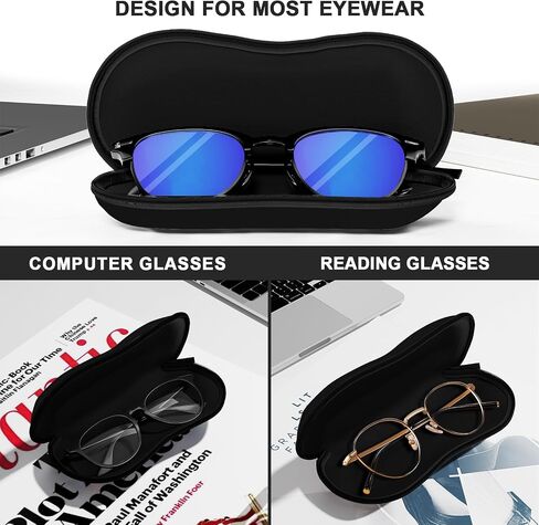 Sunglasses Soft Case, Ultra Light Portable Neoprene Zipper Glasses Case for Men Women in Saudi Arabia