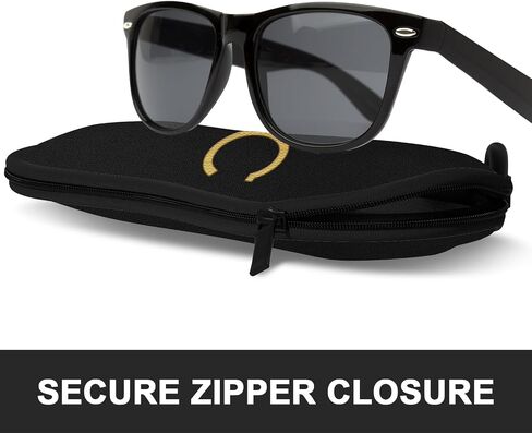 Sunglasses Soft Case, Ultra Light Portable Neoprene Zipper Glasses Case for Men Women in Saudi Arabia