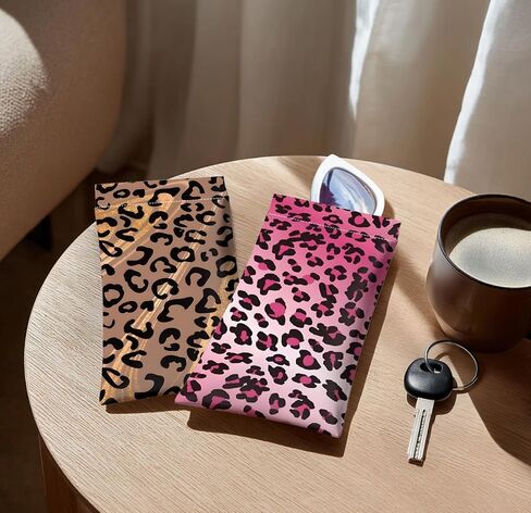Eyeglasses Sunglasses Case PU Soft Squeeze Top Glasses Pouch for Women Floral Pattern Portable Anti Scratch in Saudi Arabia