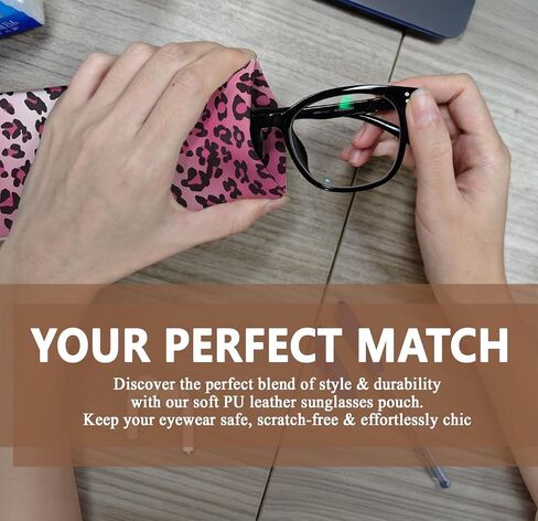 Eyeglasses Sunglasses Case PU Soft Squeeze Top Glasses Pouch for Women Floral Pattern Portable Anti Scratch in Saudi Arabia