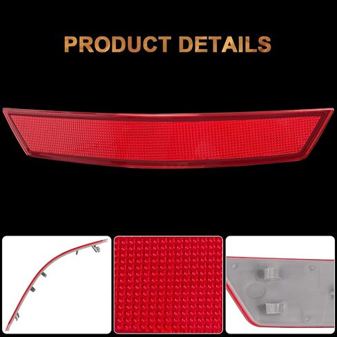 Rear Bumper Reflector Passenger Side Red Reflector Compatible with Mercedes Benz ML350 ML550 ML320 ML450 ML63 AMG 2008 2009 2010 2011 1648200474 Right in Kuwait