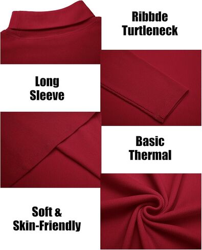 COOFANDY Men's Slim Fit Thermal Turtleneck Long Sleeve Ribbed Turtle Neck Casual Lightweight Pullover Sweater Basic Tops in Saudi Arabia