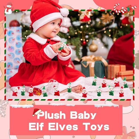 12 Pack Mini Christmas Elf Dolls Xmas Baby Dolls Elf Small Baby Elves for Christmas New Year Decoration Party Favors, 4 Styles in Saudi Arabia
