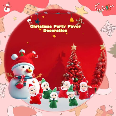 12 Pack Mini Christmas Elf Dolls Xmas Baby Dolls Elf Small Baby Elves for Christmas New Year Decoration Party Favors, 4 Styles in Saudi Arabia