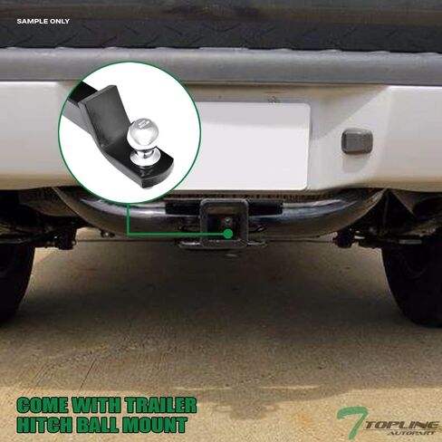 Class 3 III Black 2" Receiver Tube Rear Bumper Trailer Tow Hitch Towing Mount + 2 Inch Drop Loaded Ball Compatible with 05-15 Xterra in Saudi Arabia