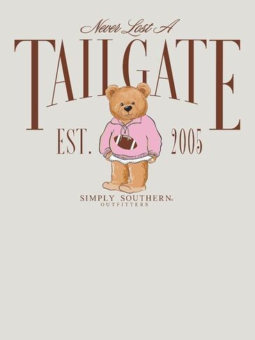 Simply Southern Never Lost A Tailgate Bear, Adult Crew Neck Sweatshirt in Saudi Arabia