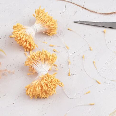 Matte Stamens for Crafts, 1360 Pcs Stamens for Artificial Flowers DIY Wedding Party (Mixed color, 1700) in Saudi Arabia