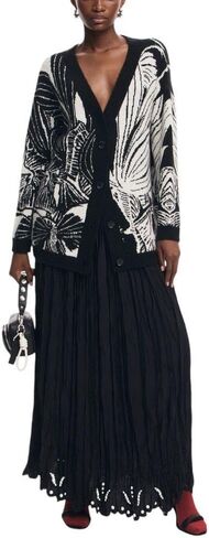 Desigual Women's Woman Flat Knit Thick Gauge Jacket in Saudi Arabia