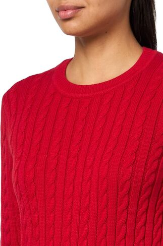 Tommy Hilfiger Women's Cotton Crewneck Cable Sweater in Saudi Arabia