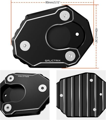 متوافق مع Kawasaki Z900 Z650 Z800 Z1000 Z 900 650 RS NINJA650 NINJA 1000SX 300 250 ZX 6R 10R ER 6N 6F للدراجات النارية مسند مسند جانبي ملحقات لوحة الدعم (أسود) in Kuwait