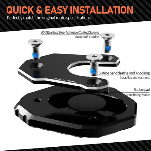 متوافق مع Kawasaki Z900 Z650 Z800 Z1000 Z 900 650 RS NINJA650 NINJA 1000SX 300 250 ZX 6R 10R ER 6N 6F للدراجات النارية مسند مسند جانبي ملحقات لوحة الدعم (أسود) in Kuwait