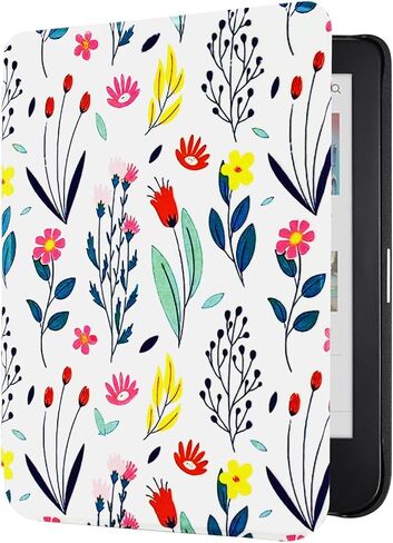 حافظة DMLuna لجهاز Kobo Clara BW (موديل N365) / كلارا كولور (موديل N367) / Clara 2E 6"، غطاء حماية من جلد البولي يوريثان الفاخر خفيف الوزن للغاية مع وظيفة النوم/الاستيقاظ التلقائي، أسود in Kuwait