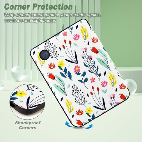 حافظة DMLuna لجهاز Kobo Clara BW (موديل N365) / كلارا كولور (موديل N367) / Clara 2E 6"، غطاء حماية من جلد البولي يوريثان الفاخر خفيف الوزن للغاية مع وظيفة النوم/الاستيقاظ التلقائي، أسود in Kuwait