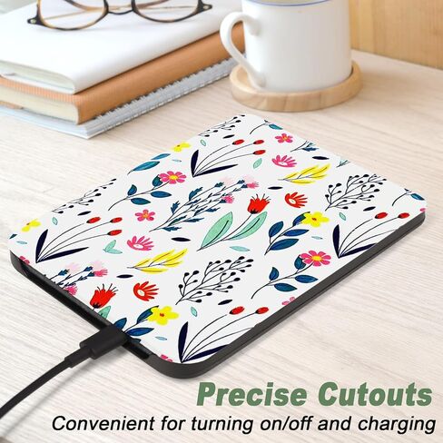 حافظة DMLuna لجهاز Kobo Clara BW (موديل N365) / كلارا كولور (موديل N367) / Clara 2E 6"، غطاء حماية من جلد البولي يوريثان الفاخر خفيف الوزن للغاية مع وظيفة النوم/الاستيقاظ التلقائي، أسود in Kuwait