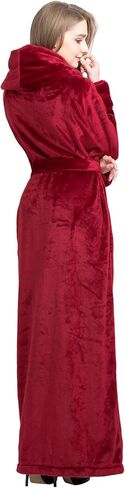 Women's Plush Robe Extra Long Robe with Pockets Thicken Soft Warm Bathrobe in Kuwait