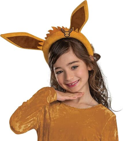 Pokemon Eevee Ears, Official Kids Size Eevee Pokemon Costume Headgear, One Size 8 and Over in Saudi Arabia