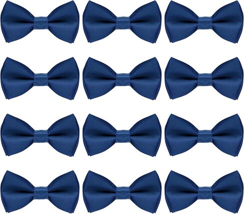 Pre-tied Kids Bow Tie Classic Solid Color Satin Bow Tie Adjustable Neck Bowtie for Kids Wedding Party in Kuwait