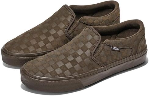 حذاء Asher سهل الارتداء للرجال من Vans | حذاء رياضي مريح للمشي والموضة والارتداء اليومي، لون بني فحمي منقوش، 11 in Kuwait