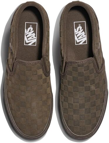 حذاء Asher سهل الارتداء للرجال من Vans | حذاء رياضي مريح للمشي والموضة والارتداء اليومي، لون بني فحمي منقوش، 11 in Kuwait