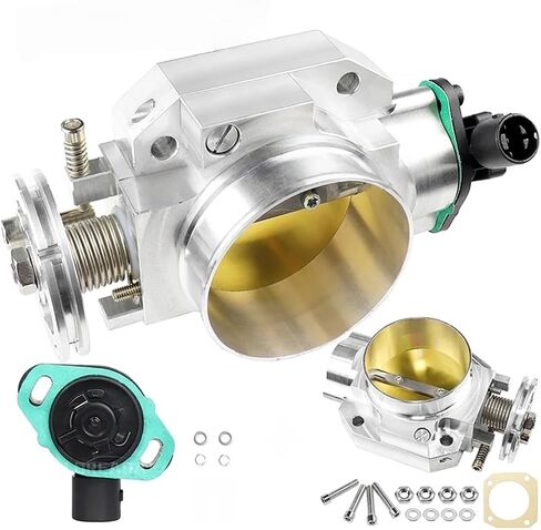 صمام جسم خانق من الألومنيوم 70 مم مشعب السحب متوافق مع Honda B16 B18 D16 F22 B200 D/B/H/F EF EG EK H22 D15 S2000(جسم خانق 70 مم) in Saudi Arabia