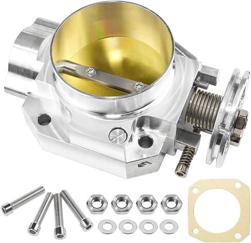 Aluminum 70mm Intake Manifold CNC Throttle Body Valve Compatible for Honda B16 B18 D16 F22 B200 D/B/H/F EF EG EK H22 D15 S2000(70MM Throttle Body) in Saudi Arabia