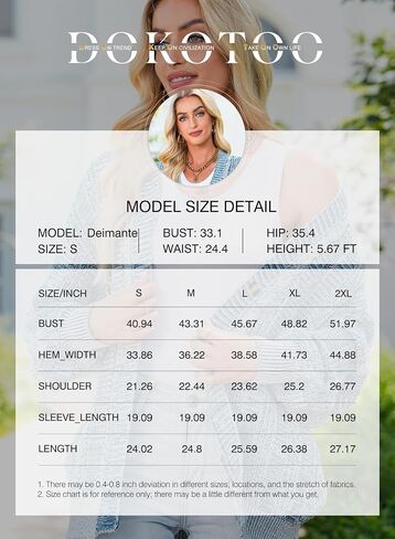 Dokotoo Cardigan Sweaters for Women Casual Long Sleeve Button Down Chunky Knit Open Front Sweater Tops in Saudi Arabia