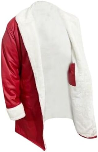 Men's Christmas Santa Claus Handmade Christmas Gift A2 Bomber Aviator Real Leather Coat Jacket in Saudi Arabia
