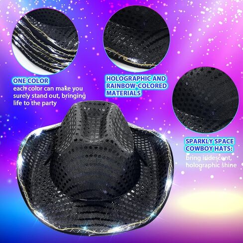 قبعة راعية البقر الخفيفة من Maitys ونظارات LED متوهجة قبعة رعاة البقر نظارات مصراع للنساء والرجال لوازم حفلات أعياد الميلاد in Kuwait